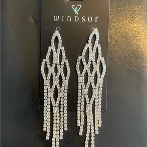 Windsor Sparkling Silver Chandelier Earrings